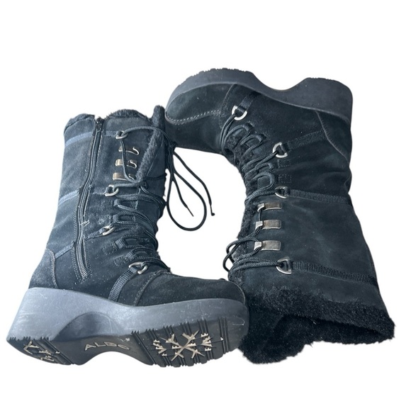 ALDO y2k suede lace up  chunky platform bratz snow boots 6 - Picture 1 of 4